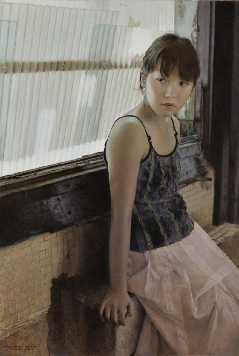 「青い光」　53.0x36.0cm