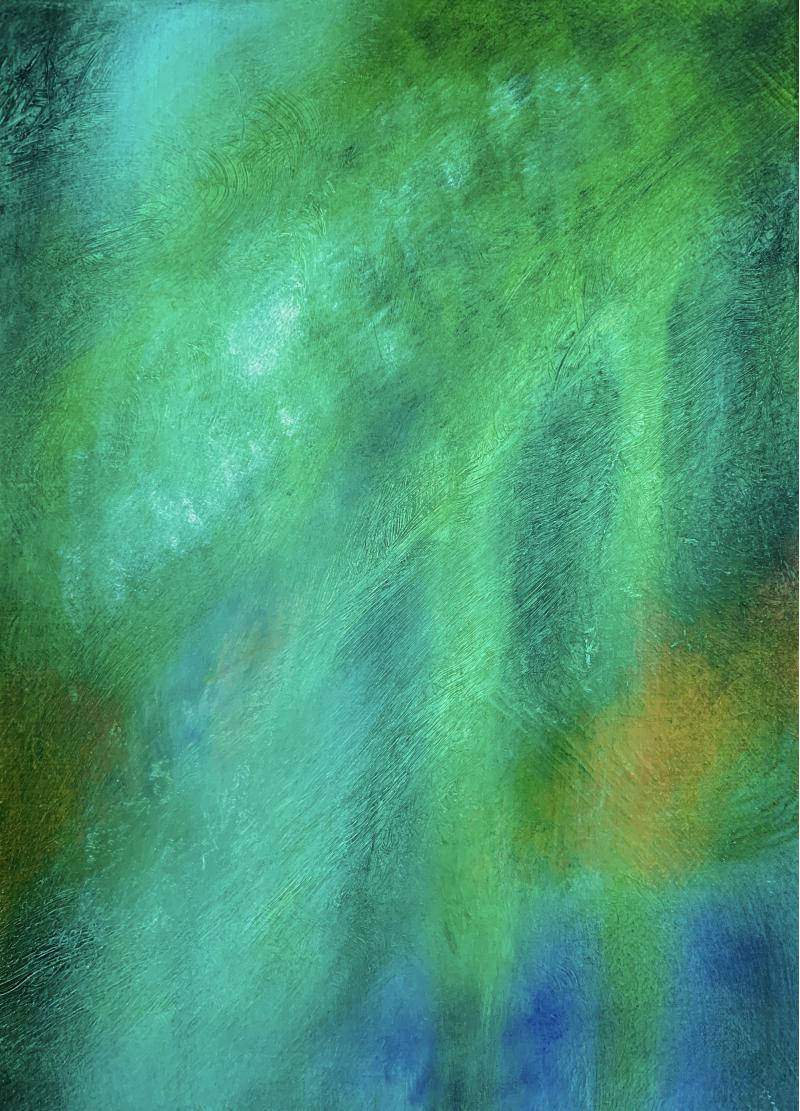 風に吹かれて～竹林と光～、Blown by the wind ～Bamboo Forest and Light、４F（33.4㎝×24.3㎝）