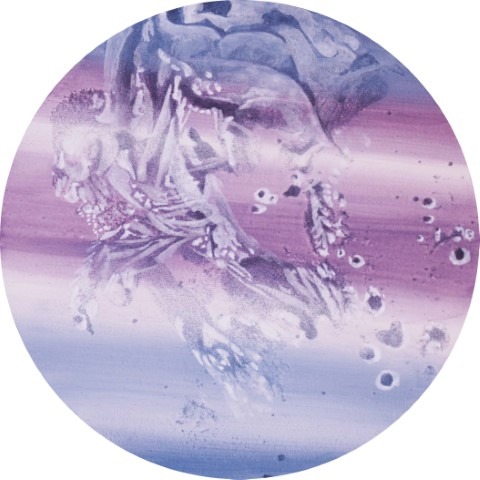 璃―ri― パネル・綿布・岩絵具・樹脂膠 直径：25cm