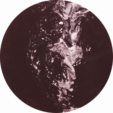 3水の記憶―律― パネル・綿布・岩絵具・樹脂膠 直径：25cm